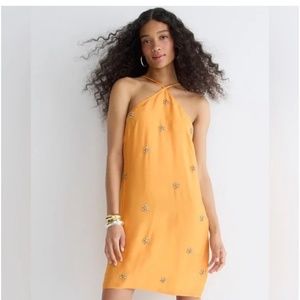 NWT Collection limited-edition embellished halter mini dress in cupro blend